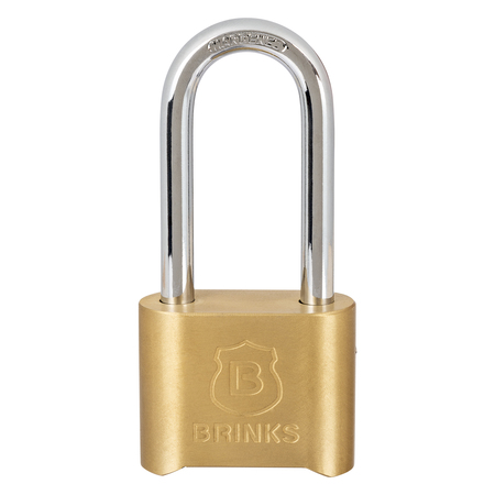 BRINKS Combination Padlock, Brass, 48mm, High Security, Resettable 171-50052